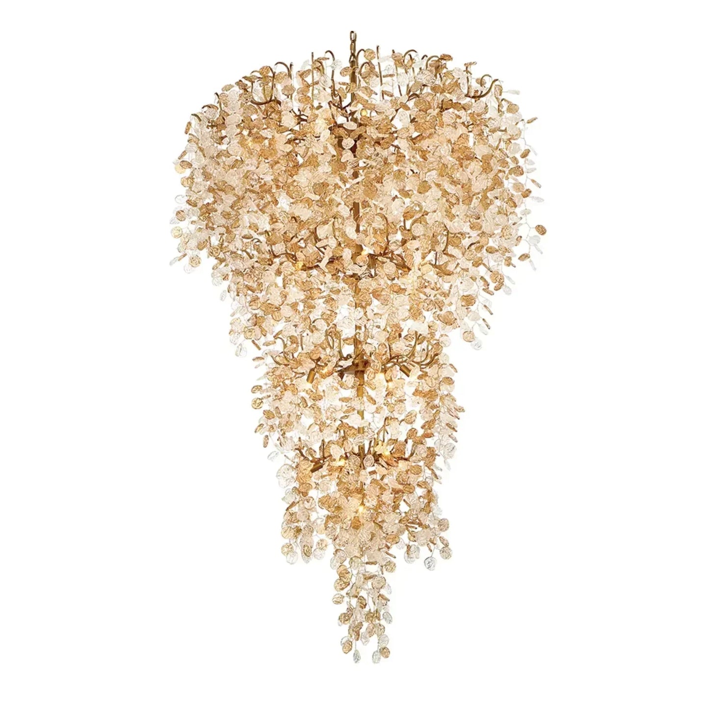 Lignia Branch Round Multi-tier Chandelier 33Light 47"W - Emopurevibe