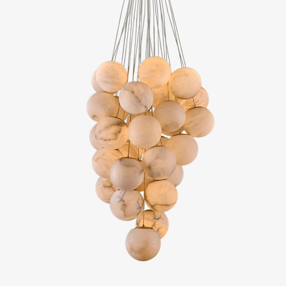 Cluster Alabaster Globe Chandelier - Emopurevibe