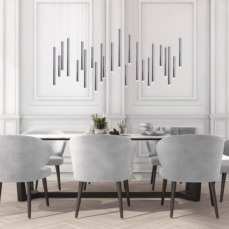 Bellini Rectangular Tubular Pendant Light Chandelier - Emopurevibe