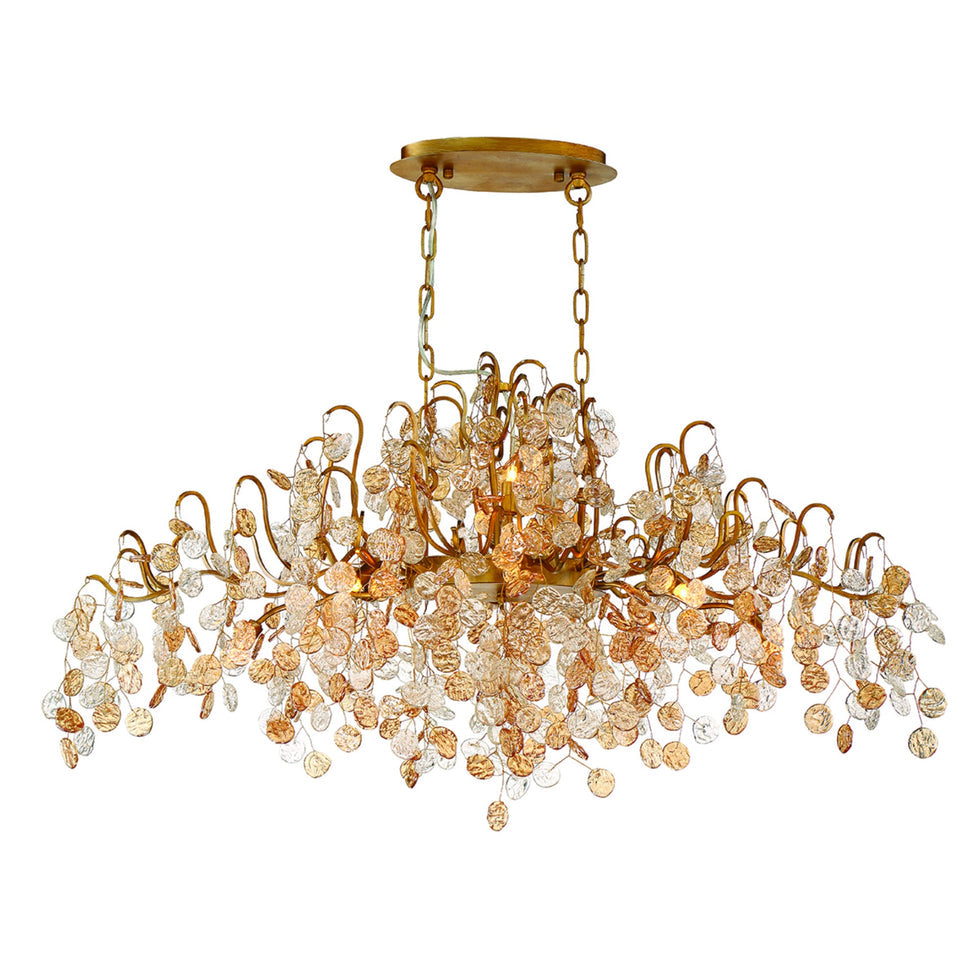 Lignia Crystal Branch Gold Artistic 45" Chandelier - Emopurevibe