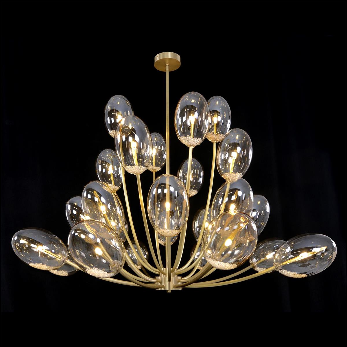 Echo: Glass Globe Twenty-Four-Light Chandelier - Emopurevibe