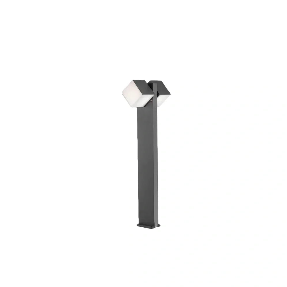 Minimalist Geometric Pathway Lamp – Black