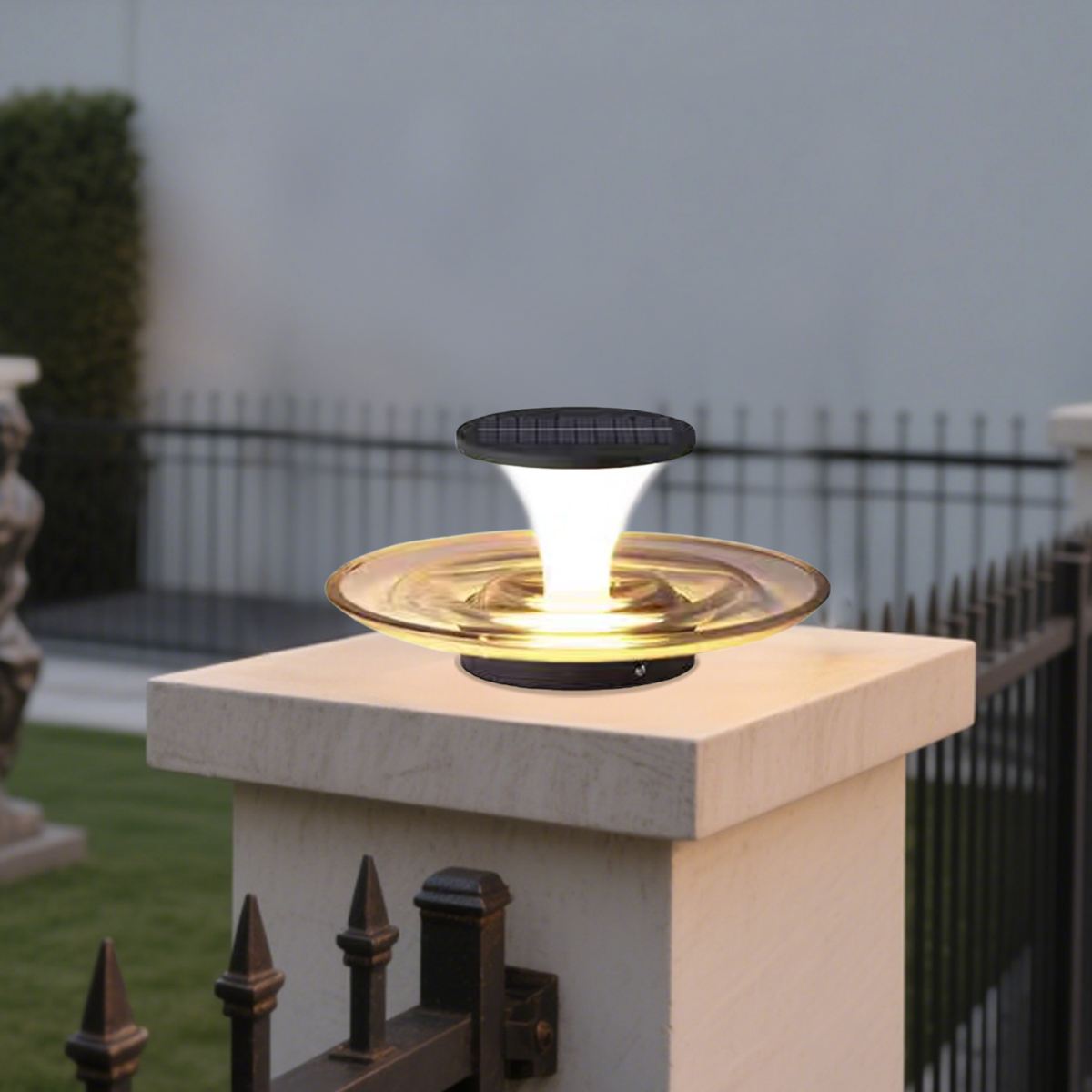Modern Round Solar Outdoor Ground Lamp