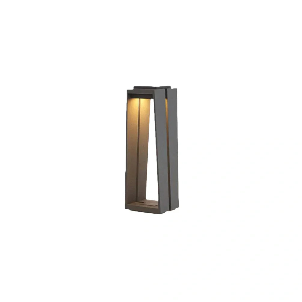 Industrial Metal & Glass Outdoor Floor Lamp