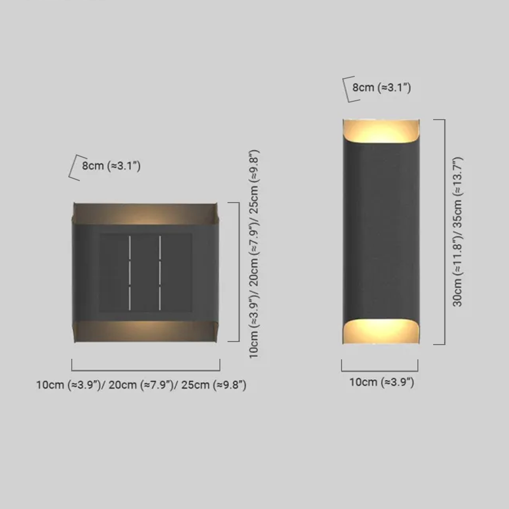 Modern Solar Sensor Wall Lamp