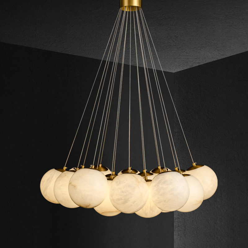 Aspen 19 Chandelier Alabaster - Emopurevibe