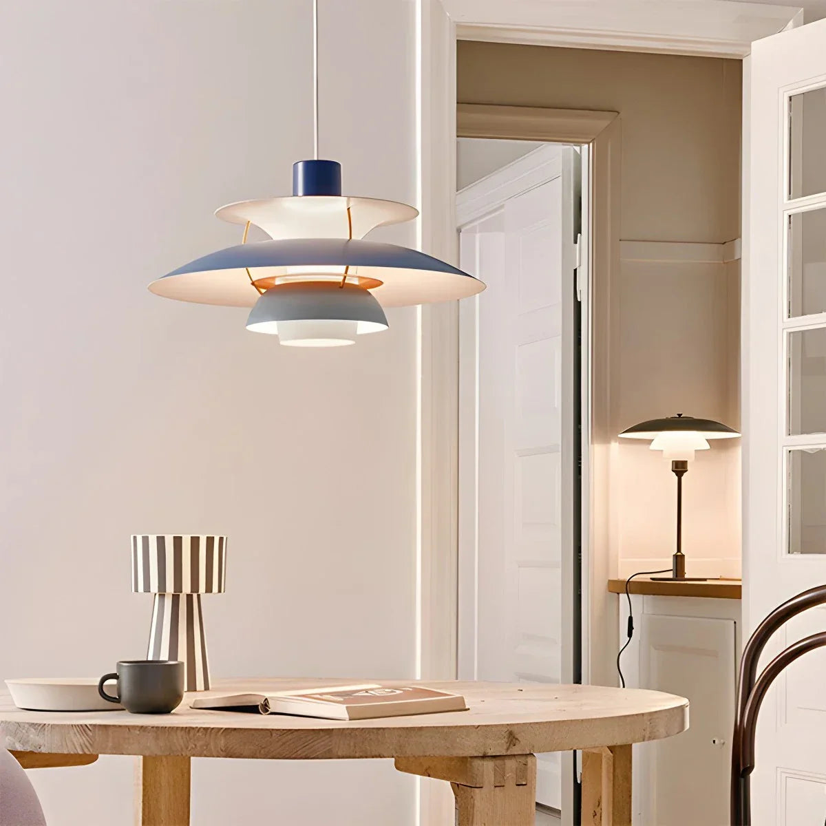 Blue PH5 multi pendant lamp for dining room