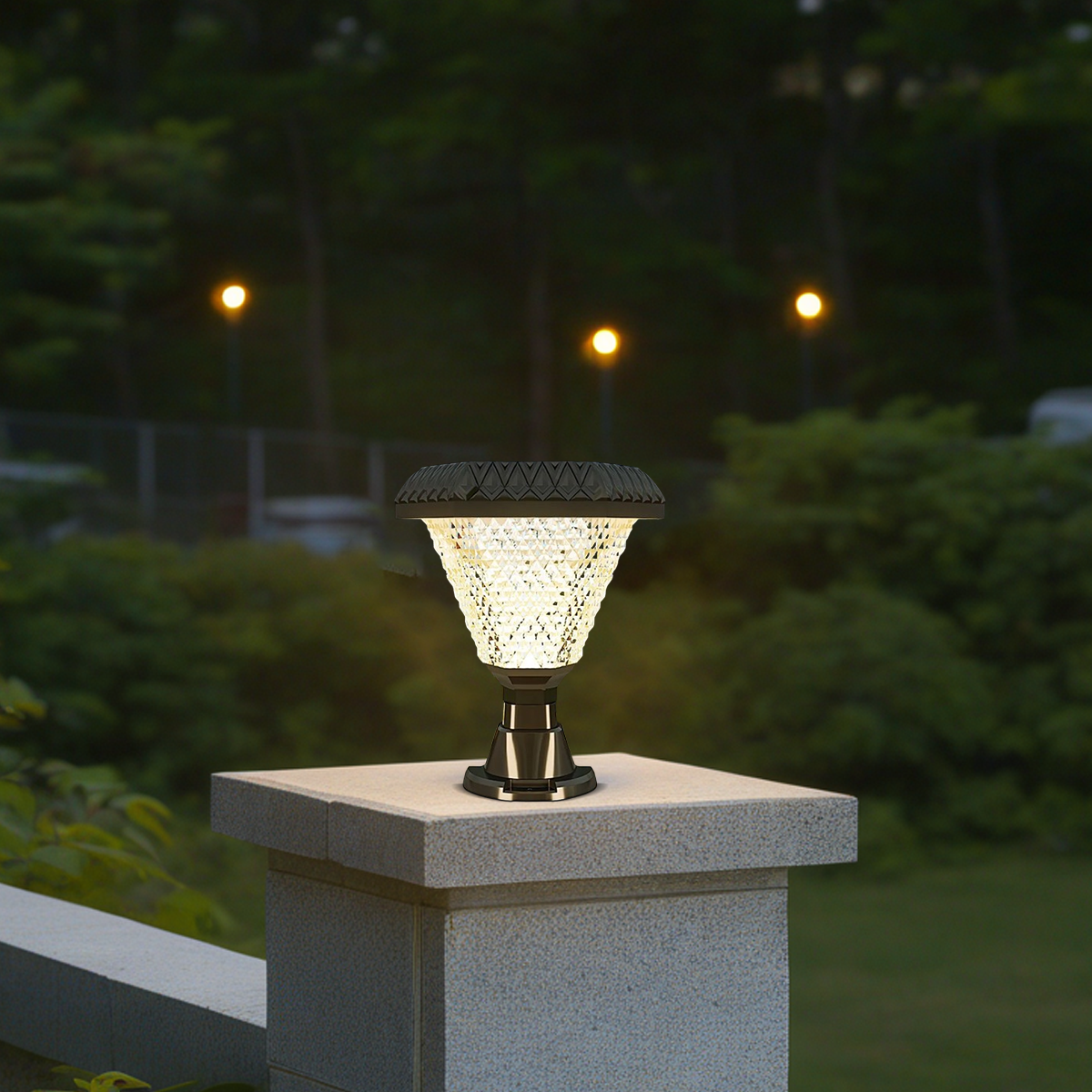 Art Deco Outdoor Pillar Lights