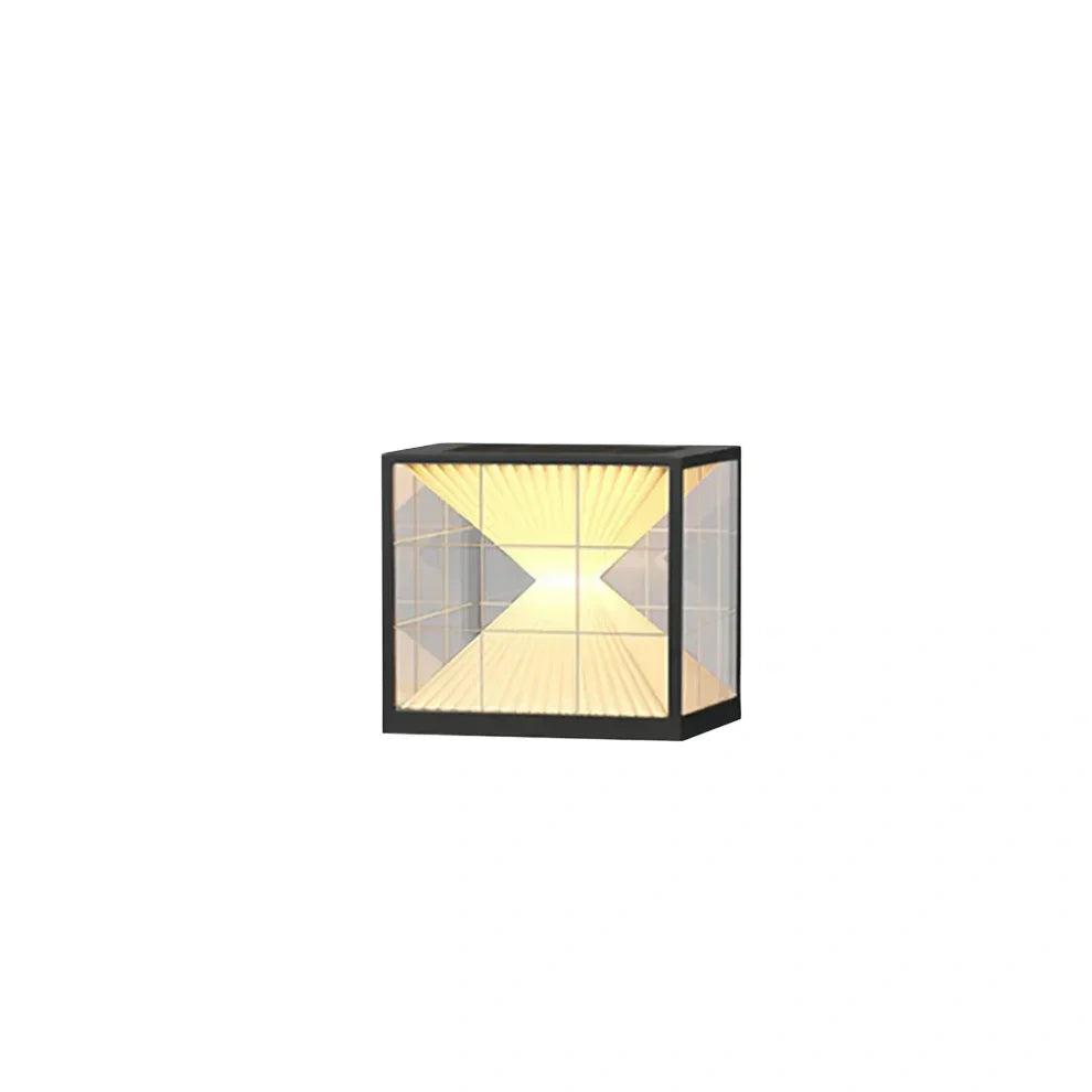 Modern Metal Solar Outdoor Pillar Lights