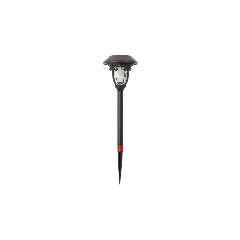 Industrial Bowl-Shaped Solar Pathway Light – Coffee Metal