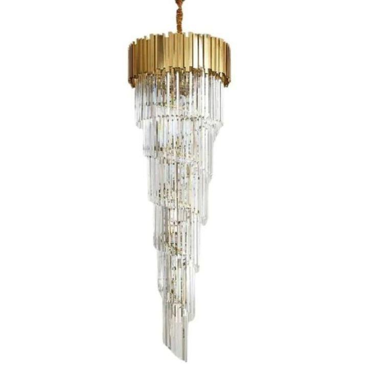 Bahay 2-Story Crystal Round Chandelier - Emopurevibe