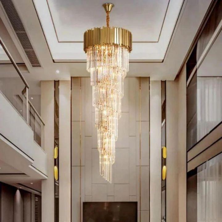 Bahay 2-Story Crystal Round Chandelier - Emopurevibe