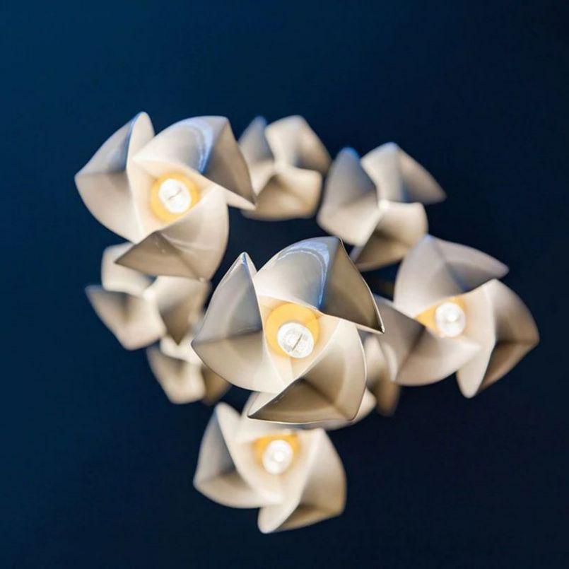 Petal Prism Designer Inspired Large Bloom Ceramic Chandelier - Emopurevibe
