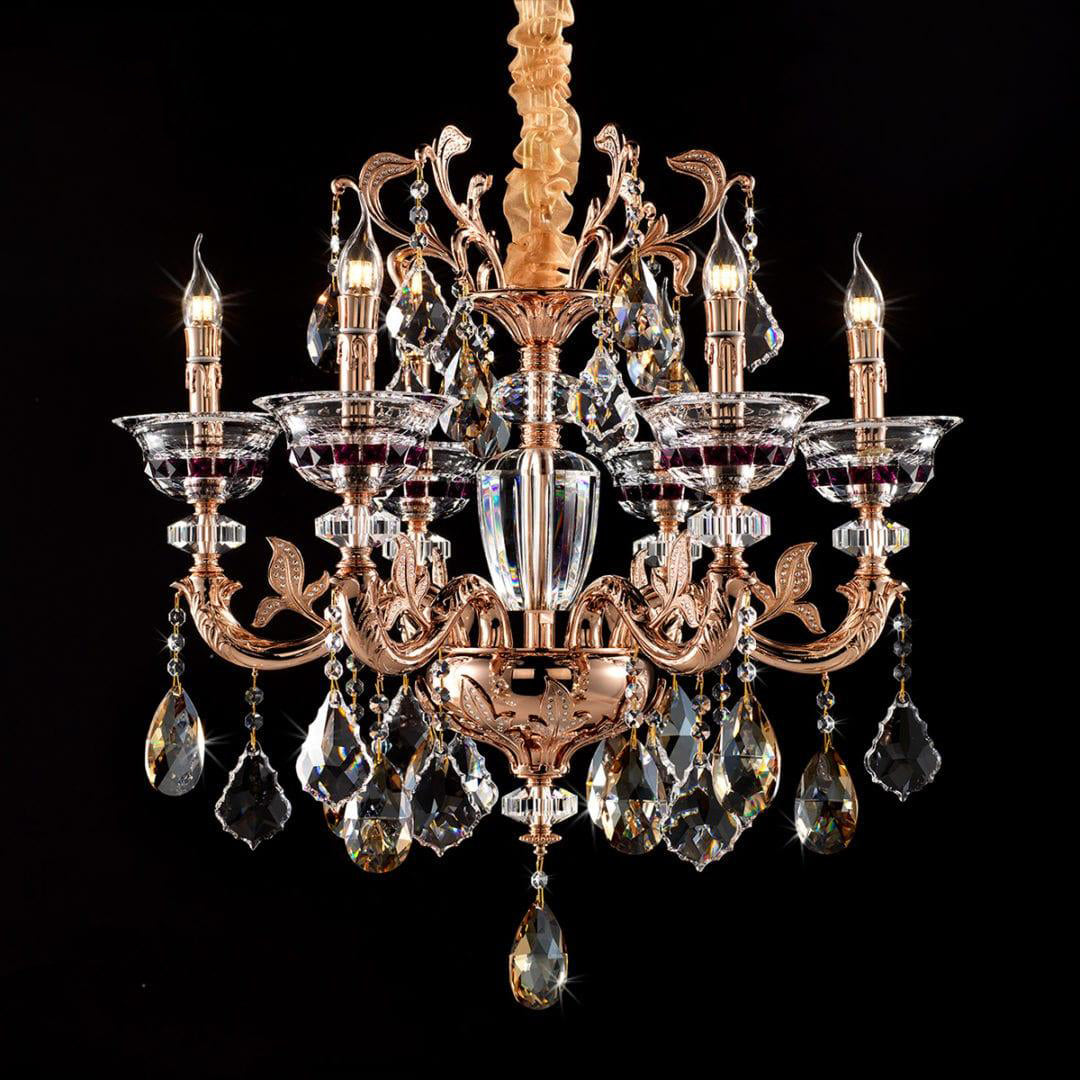 Maria Crystal Classic Chandelier 27" 6 Lights - Emopurevibe