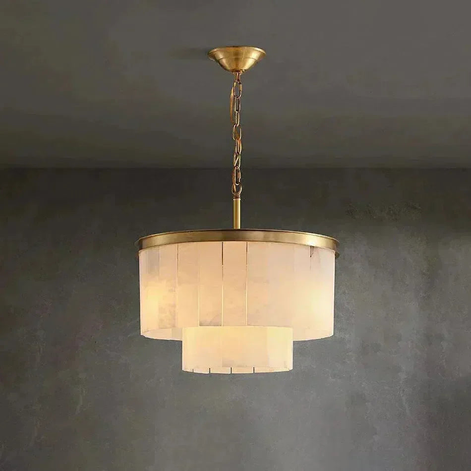 Modern Alabaster Tiered Chandelier - Emopurevibe