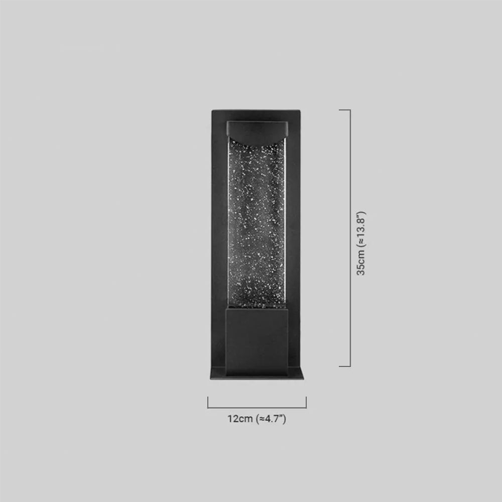 Modern Rectangle Outdoor Wall Lamp Dimension