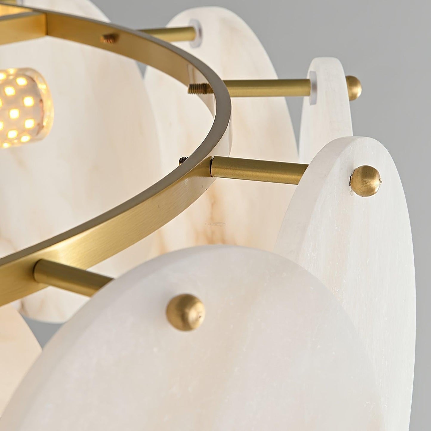 Alabaster Shell Brass Chandelier with 2/3/4/5/6 layer - Emopurevibe