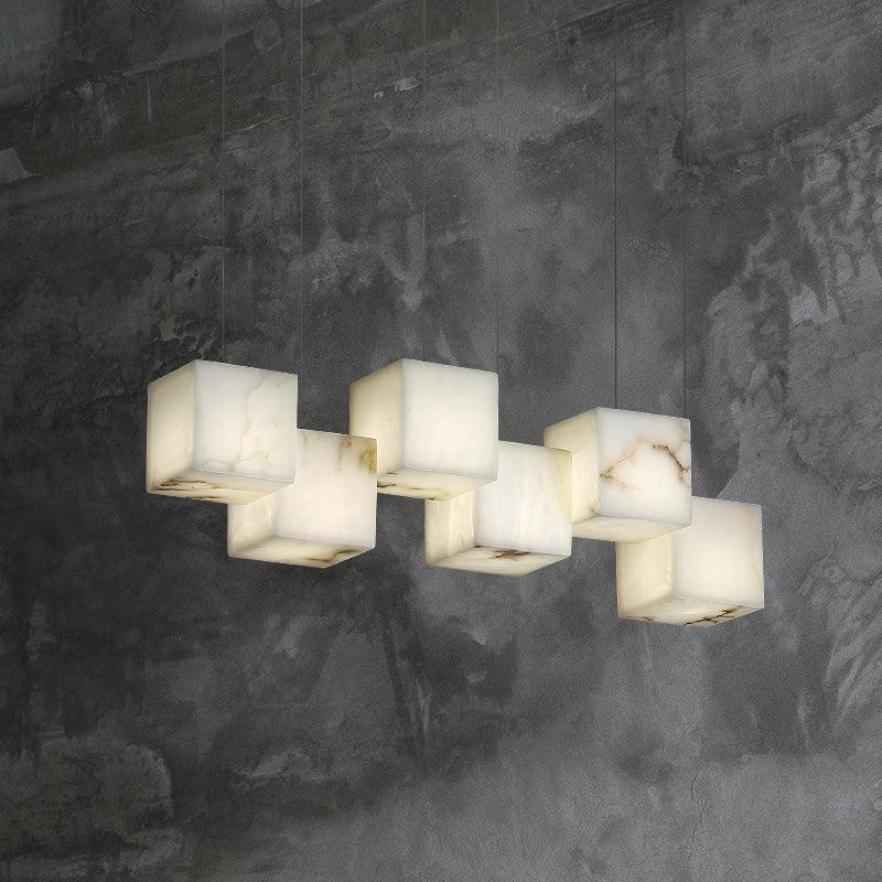 Alabaster Cubic Rectangular Pendant rbrights