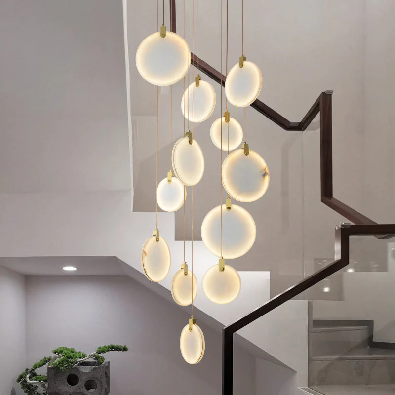 Alabaster Cuboid Dining Room Chandelier,Dining Room Chandelie-chandelier-Emopurevibe-12-Lights 23"-Emopurevibe