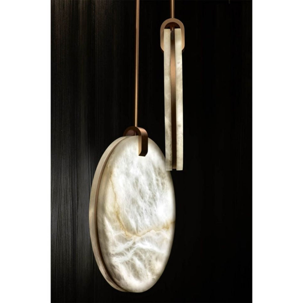 Alabaster Disc Pendant Light-Pendant-Emopurevibe-D 9.8''-Emopurevibe