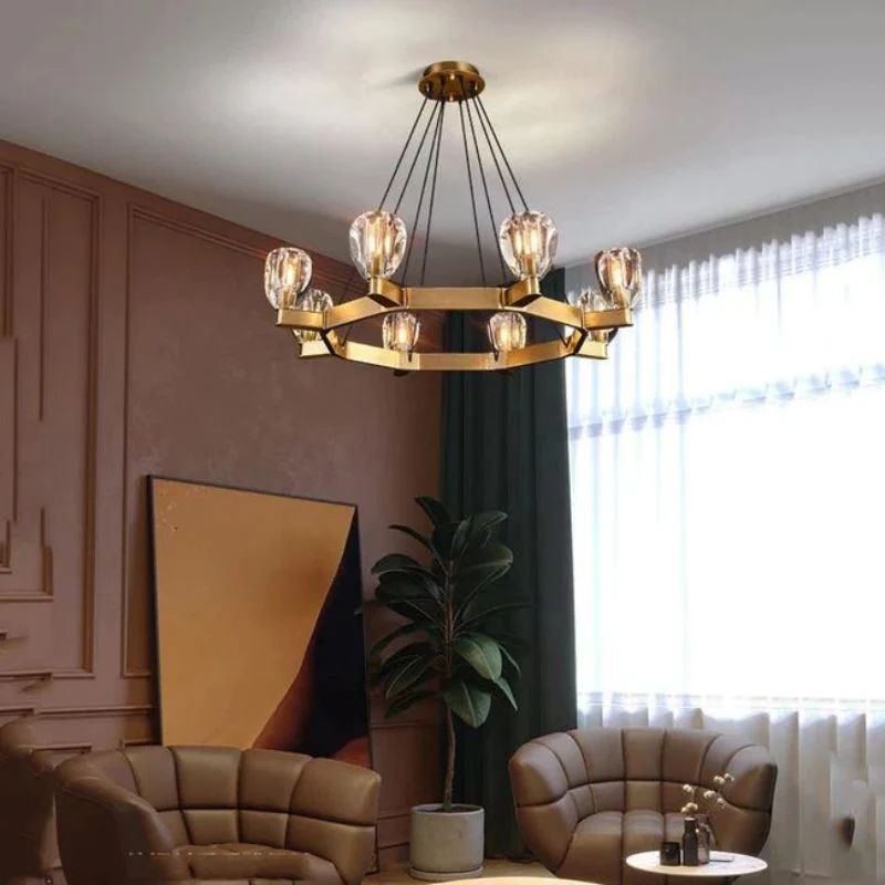 Cono Crystal Round Chandelier 60"-Chandelier-Emopurevibe-Emopurevibe