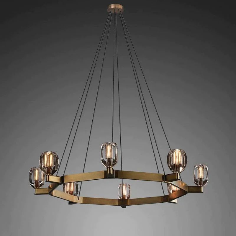 Cono Crystal Round Chandelier 60"-Chandelier-Emopurevibe-Emopurevibe