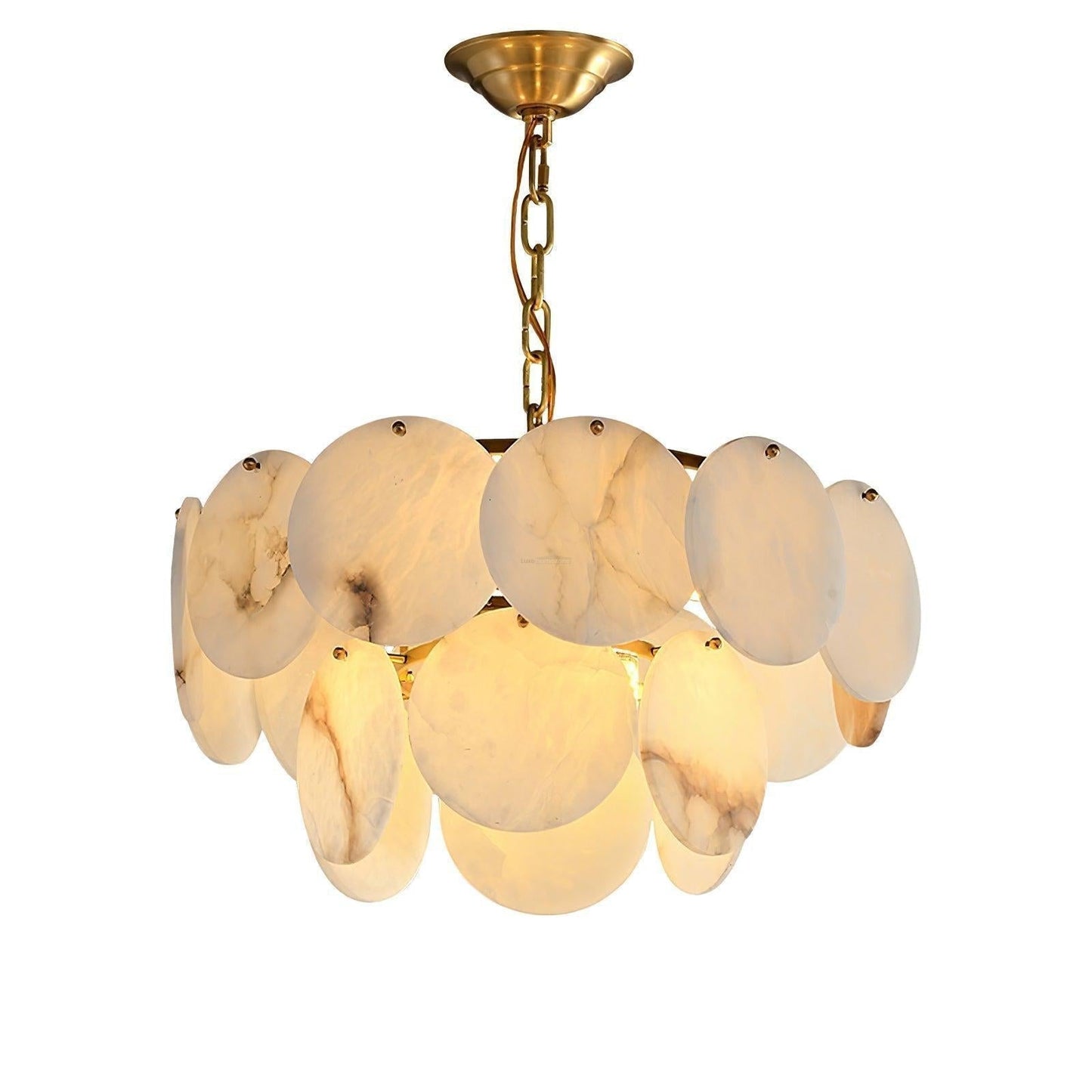Alabaster Shell Brass Chandelier with 2/3/4/5/6 layer - Emopurevibe