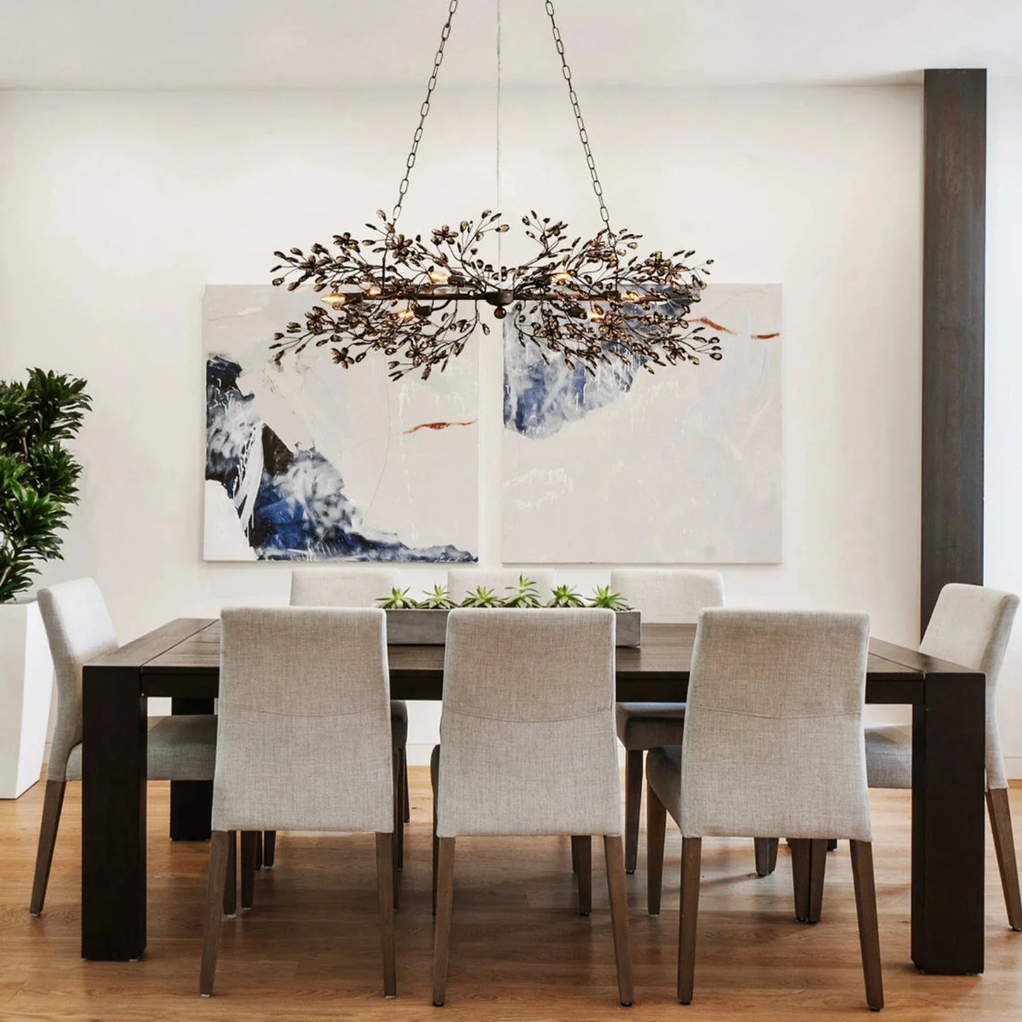 Fiore Linear Chandelier 43" 51" 68"W-Chandelier-Emopurevibe-GOLD-43"-Emopurevibe