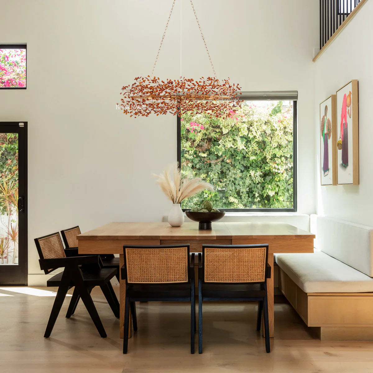Fiore Oval Chandelier 62'' 74''-Chandelier-Emopurevibe-BRASS/AMBER-74"-Emopurevibe