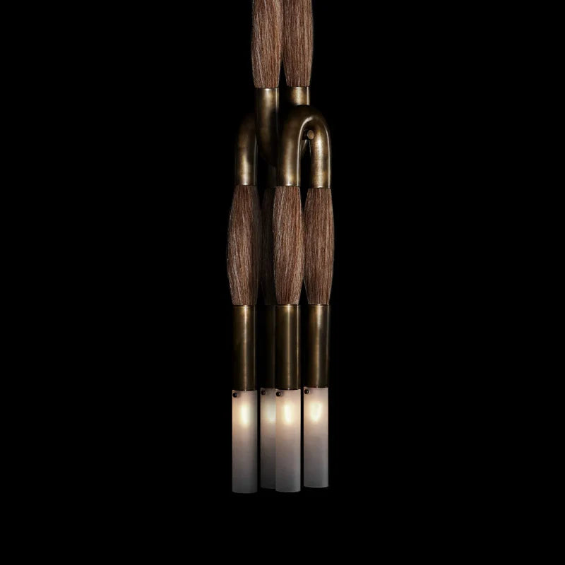 HORSEHAIR PENDANT-Pendant Lamp-Emopurevibe-AGED BRASS-PALOMINO-Emopurevibe