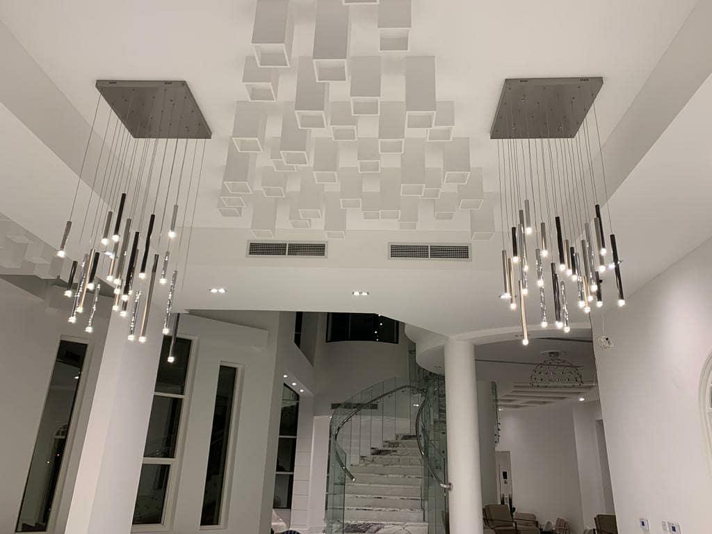 Bellini Square Tri-Tone Tubular Pendant Light Chandelier - Emopurevibe