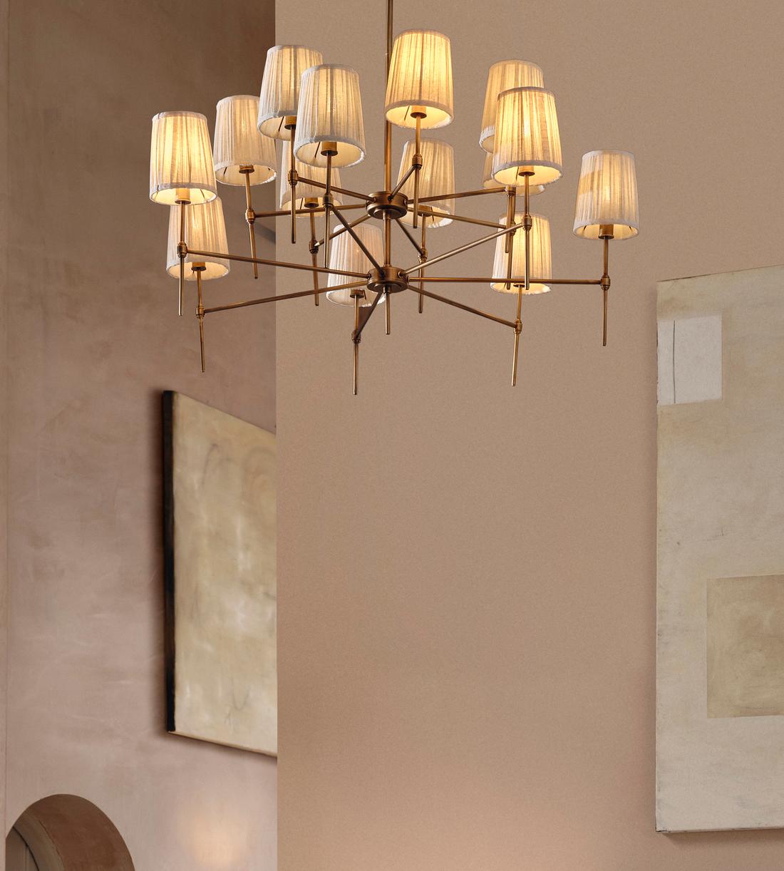 Isobella Chandelier, Antiqued Brass, Large - Emopurevibe