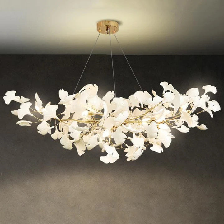 Luxury Ceramic Ginkgo Chandelier-Emopurevibe-39''-Emopurevibe