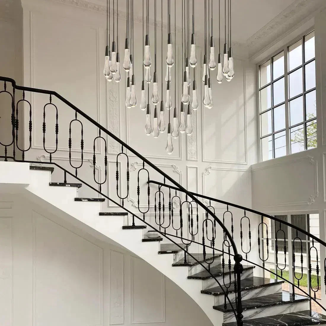 Solitaire Modern 17'' 24'' 36'' 58'' Round Chandelier Lighting-Chandelier-Emopurevibe-17''-Brass-Emopurevibe